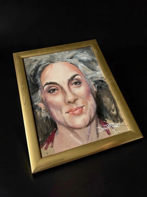 Original Painting David McEwen - Portrait of a Woman (Oil / Pastel) – Paintings & Drawings, Wood, Canvas (photo 4 of 5)