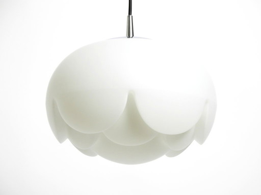 Beautiful original 1970s "Artichoke" frosted glass pendant lamp by Peill & Putzler