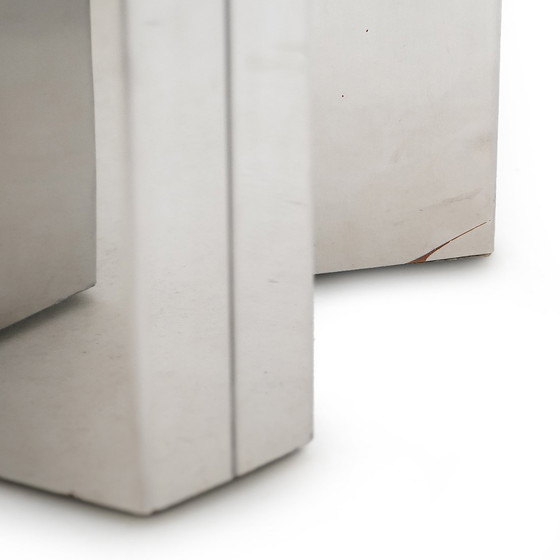 Image 1 of Mesa de centro de acero y vidrio, años 70