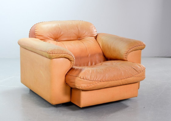Image 1 of Straordinaria sedia da salotto De Sede DS101 in pelle cognac DS17. Svizzera, anni '70