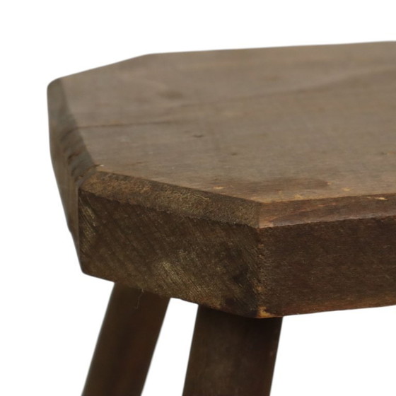 Image 1 of Alter rustikaler Hocker Brutalismus