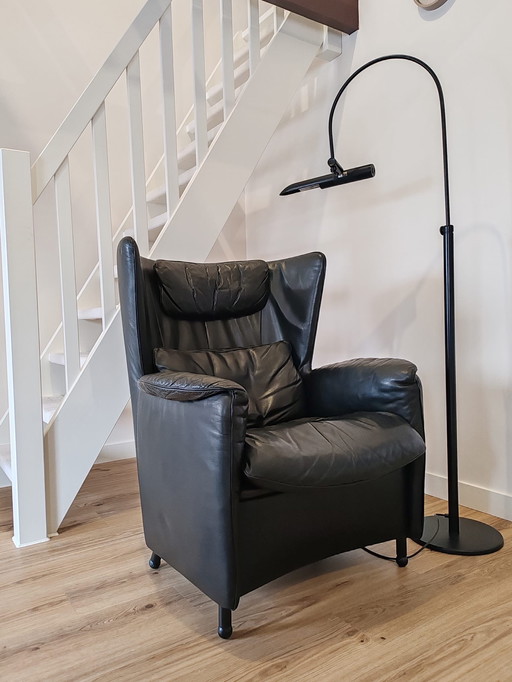 Poltrona De Sede ds23, in pelle nera