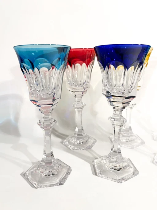 Set di calici in cristallo multicolore di Chenonceaux Sèvres, anni '60 – tafelaccessoires, Crystal (photo 2 of 10)