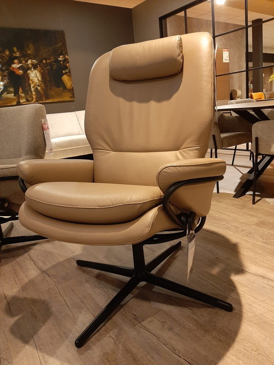 Image 1 of Rom Kreuzsessel inkl. Hocker - Hohe Rückenlehne *