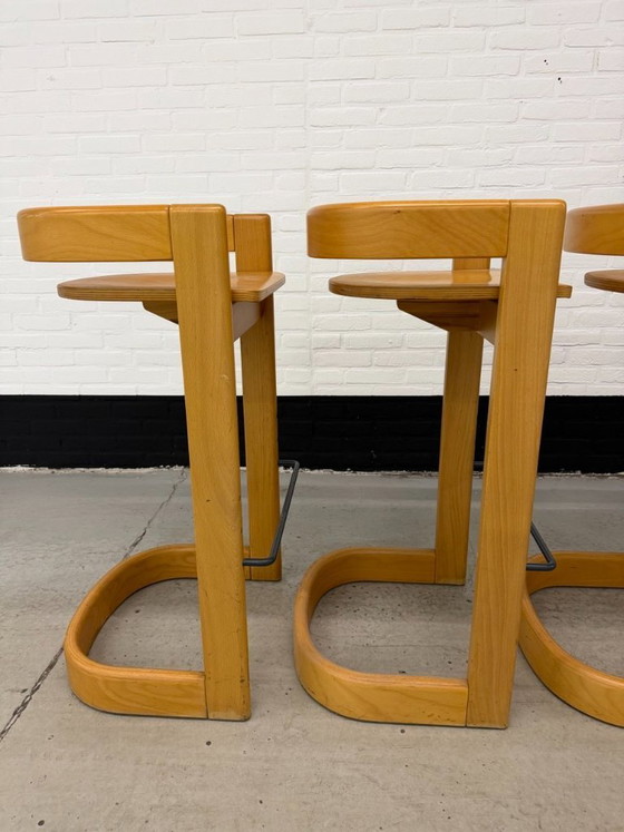 Image 1 of Set van 4 Willy Rizzo stijl barkrukken