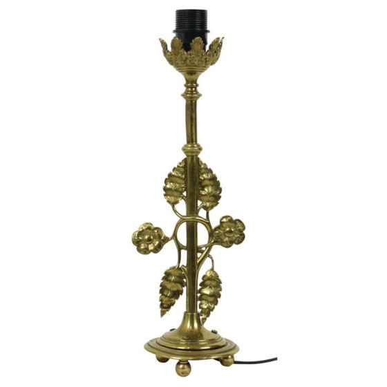 Image 1 of Floral Table Lamp Art Nouveau Style