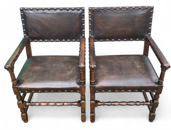 Image 1 of 8 sedie da castello antiche