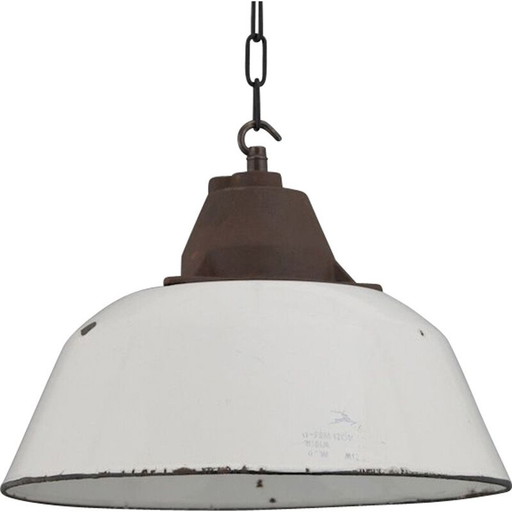 Lampada a sospensione in acciaio vintage, Ungheria