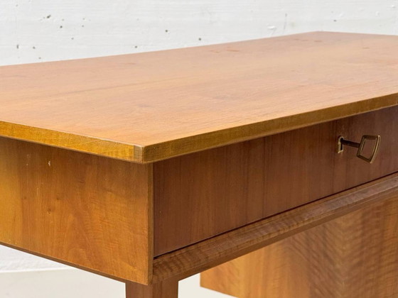 Image 1 of Walnut desk with brass details, 1960s