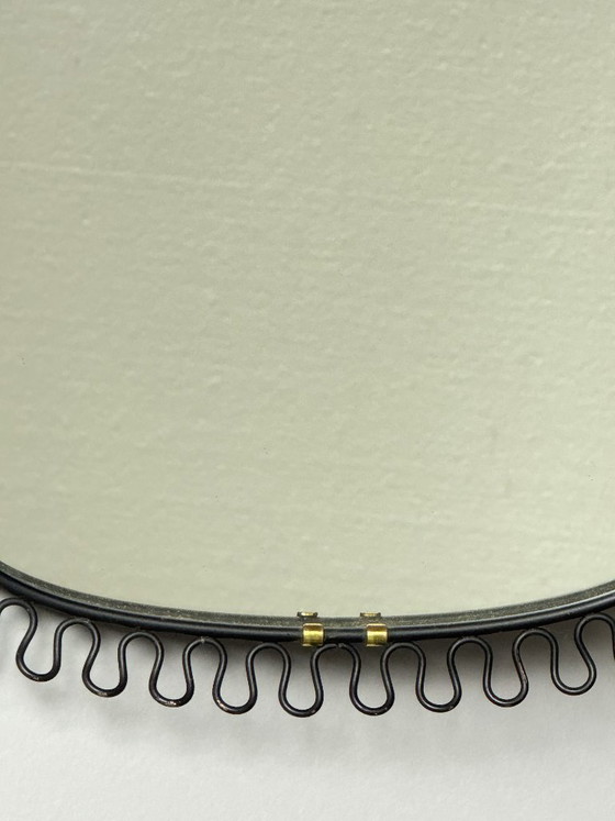 Image 1 of Raro espejo de pared rectangular negro de estilo moderno de mediados de siglo de Josef Frank Svenskt Tenn, década de 1950.