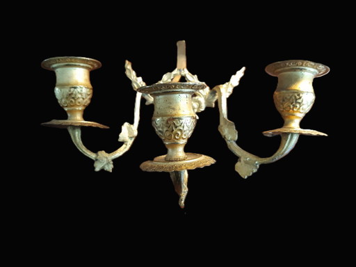 Wandkandelaar verguld brons Louis XVI stijl