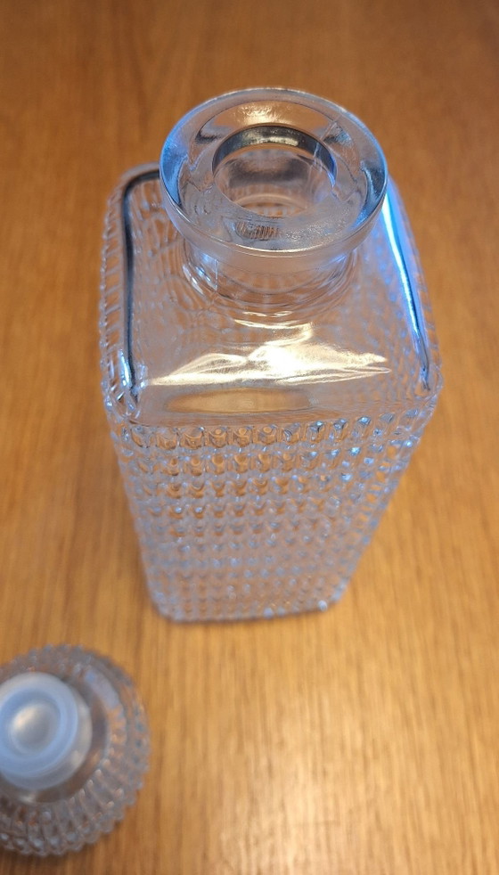 Caraffa in vetro con tappo a sfera, Anni '60/'70, Bicchieri e caraffe, Plastica, Trasparente (foto 6 di 7)