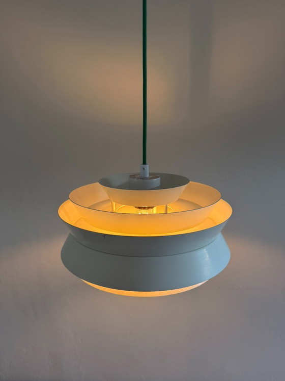 Vintage Carl Thore Trava pendant - Swedish design lamp - Granhaga, Pendant lamps, Aluminium, White (photo 6 of 13)