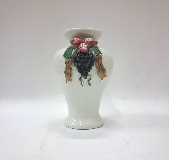 Image 1 of White ceramic vase from the "Sonoma Villa" collection