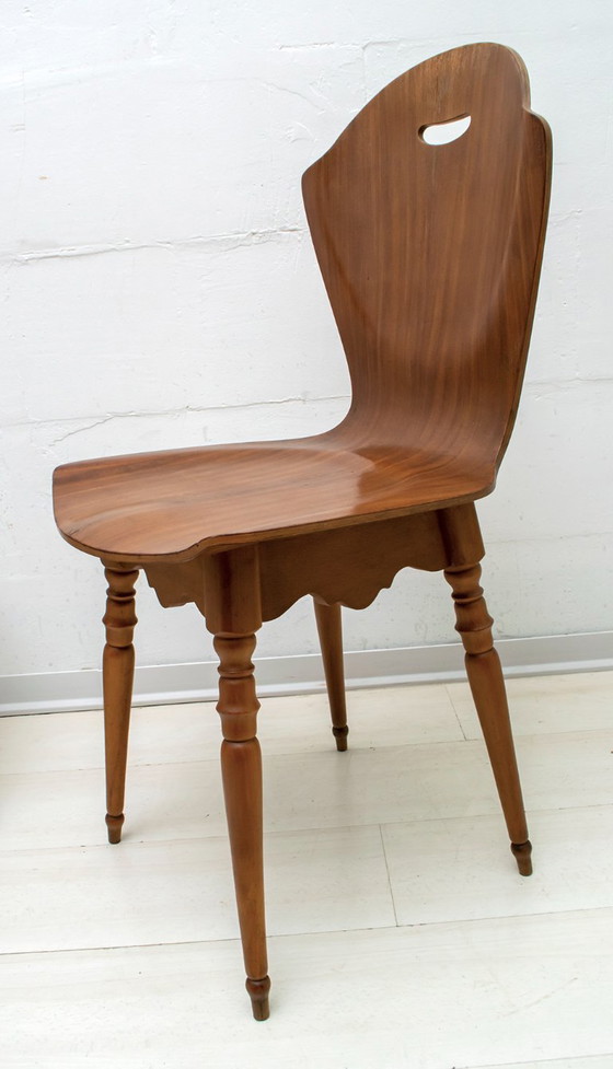 Image 1 of Sillas de madera curvada italianas de mediados de siglo según Carlo Ratti, años 50
