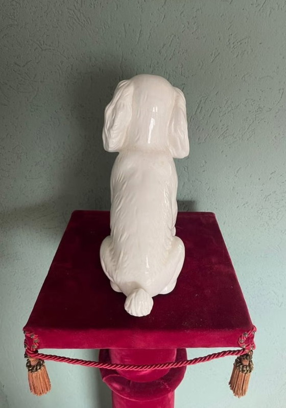 Image 1 of Italian 1970s Ceramic Spaniel Figurine