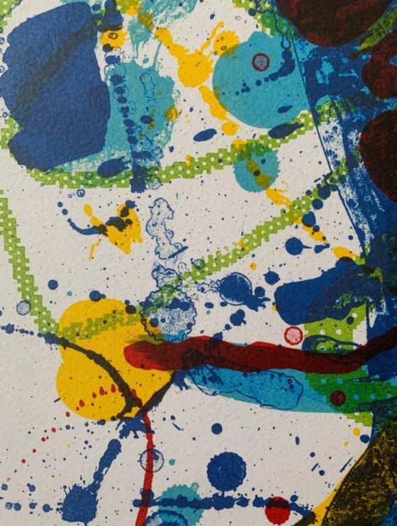 Image 1 of Sam Francis: "1989 L 282/SF 341". Auf der Platte signiert. Größe: 138 X 93 cm. Zustand: ausgezeichnet.