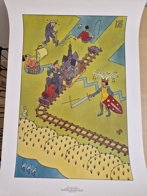Large Joost Swarte print. "THE RIGHT PLACE" 7x available