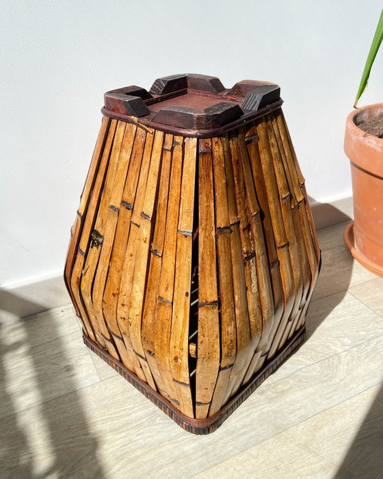 Vintage Rattan Colonial Style 1930 Umbrella Stand - Vintage Rattan Planter – Decoration, Wood (photo 10 of 10)