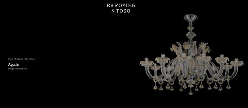 Barovier & Toso Agadir - Glazen kroonluchter met 12 lampen