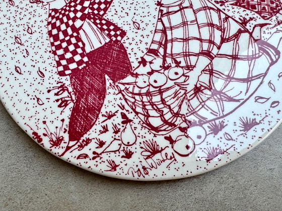 1x Björn Wiinblad Nymolle, Denmark Ceramic Wall Plaque October – Nymølle, Wall decoration (photo 2 of 5)