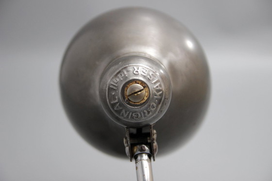 Image 1 of KAISER idell 6722-T “Baby Dell” metal table lamp * embossed dome * 1930s * Bauhaus * Vintage