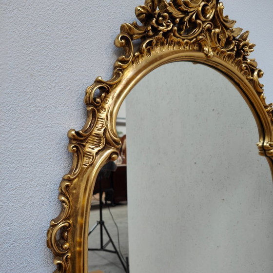 Image 1 of Grand miroir sur pied de style baroque et rococo, miroir de cheminée