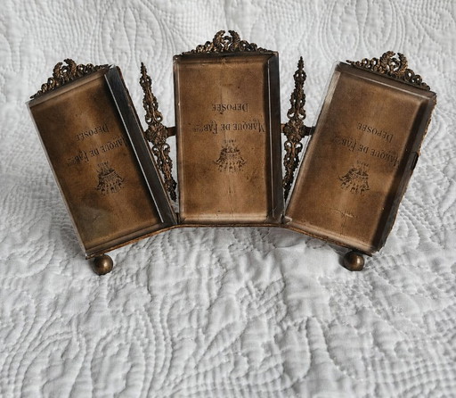 Triple Roolf Paris Photo Frame – Louis XVI Style – Circa 1900 – fotolijsten, Other