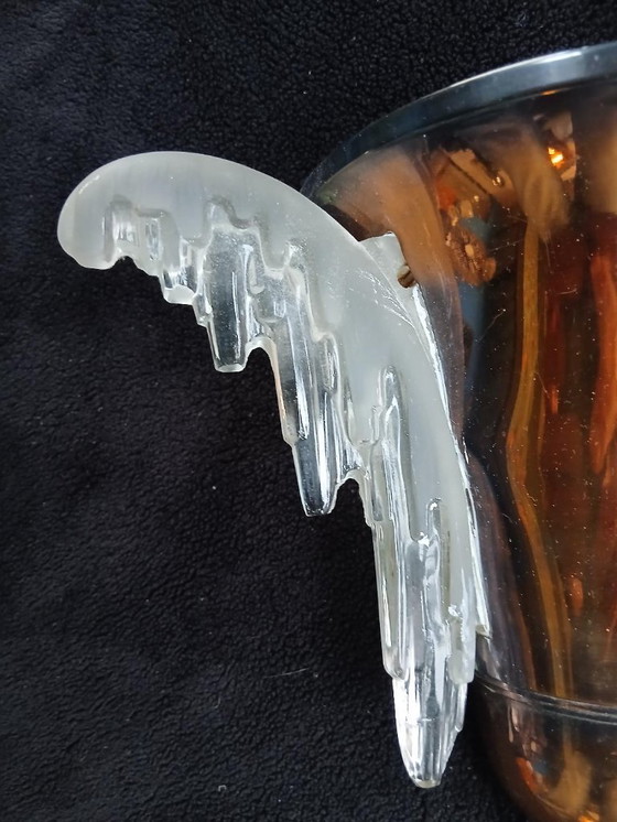 Image 1 of AUSSERGEWÖHNLICHES PAAR ART-DÉCO-WANDLAMPEN VON EZAN France & KUPFERBESCHICHTETES Metall