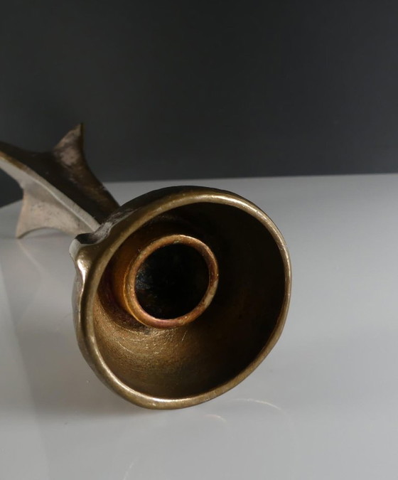 Image 1 of Brutalist bronze chandelier by Harjes, 1960s