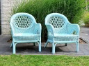 2 x Mesch rattan charm armchairs