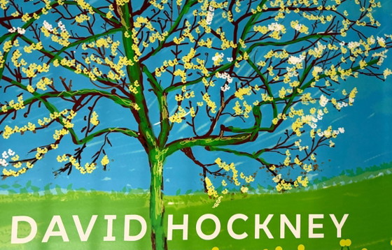 Image 1 of David Hockney, A Year in Normandie (Blossom Tree), 2020-2021 (detail) Composite iPad Painting, copyright David Hockney, Printed 