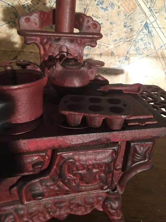Stufa, stufa in ghisa in miniatura + utensili – Oggetti decorativi, Vintage (photo 5 of 15)