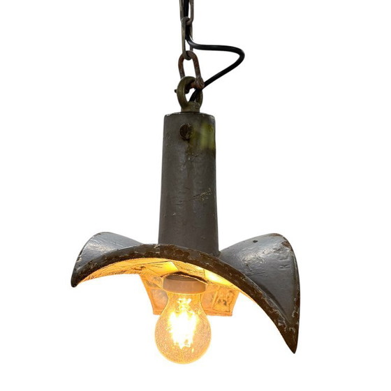 Image 1 of Suspension industrielle vintage n° 2 par Esla avec miroirs