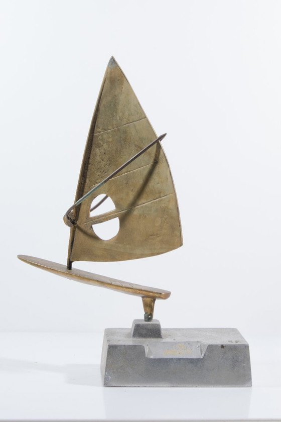 Image 1 of Brutalist sculpture: surfboard signed David Marchall