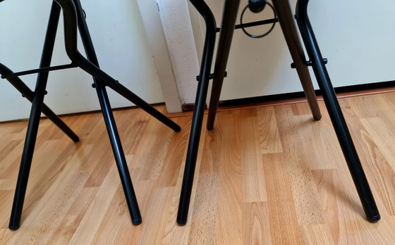 Image 1 of LaPalma Folding Chairs 2 Birch and Metal Unique