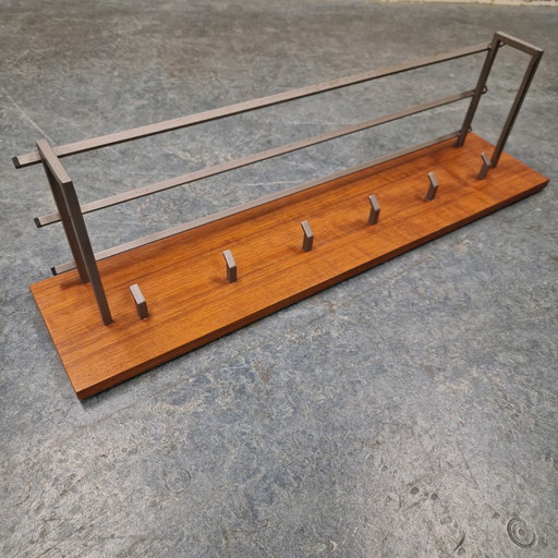 Vintage-Wandgarderobe aus Teakholz, 1960er Jahre