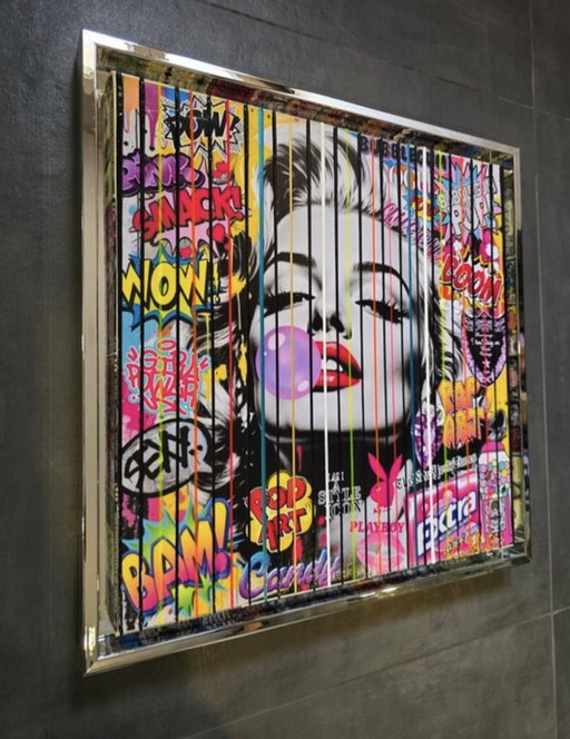 ELMAGO - Marilyn Monroe pop bubble Codebarre signed