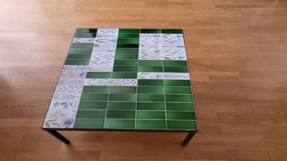 Image 1 of Table Roger Capron en Céramique, Verte, France 1960