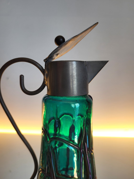 Image 1 of Art nouveau karaf, pitcher, König & Habel Ignaz, Oostenrijk, 1880-1890