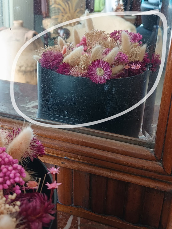 Image 1 of Toletta retrò in legno di ciliegio e marmo