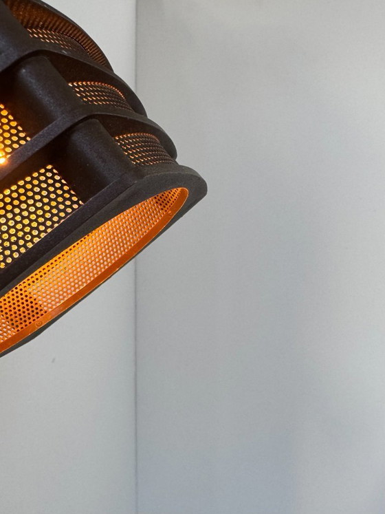 Image 1 of Applique orientable vintage ABS marron et laiton, France, 1970