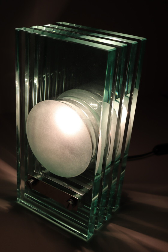 Image 1 of Set of 2 table lamps/glass objects by Giorgio Reggiori for Gallotti & Radice, 1960s, Italy