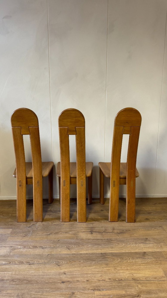 Image 1 of 6x De Puydt eetkamerstoelen, eiken