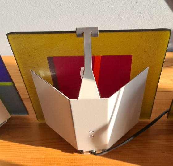 Image 1 of 2 glaskunst wandlampen van Clarisse Dutraive '90