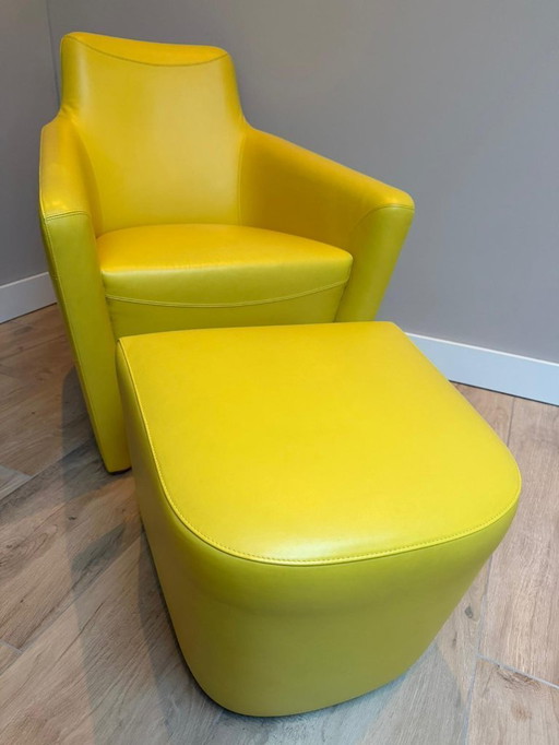 Poltrona Leolux Fiji con poggiapiedi – condizioni eccellenti