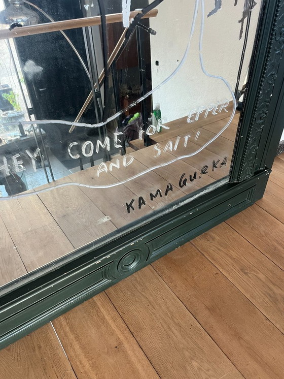 Image 1 of Antiek Château Spiegel Kunstwerk van Kamagurka - "Ze komen voor peper en zout".