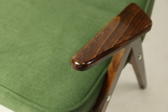 Image 1 of Paar vintage fauteuils groen Royal fluweel MCM ontwerp