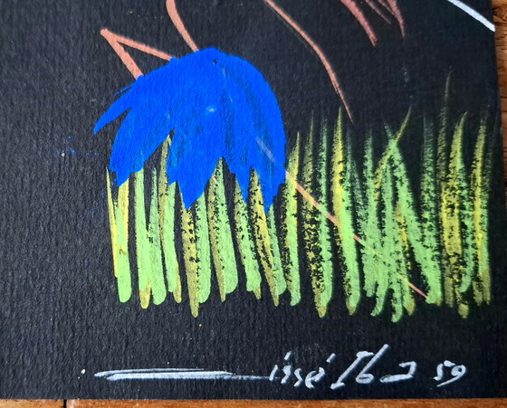 Image 1 of Unique African Tingatinga Masterpiece: "Chasse aux zèbres"1