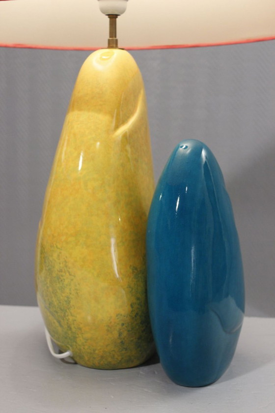 Image 1 of François Chatain - Grande lampe menhir vintage design post-moderne France 1990s